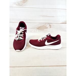 Nike Tanjun 812655-604 Red Running Shoes Sneakers Womens Size 8.5